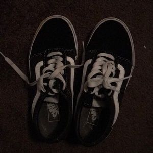 Vans low top sneaker . Worn twice .